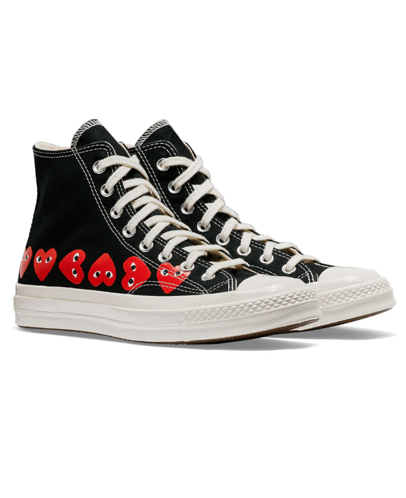 COMME des GARCONS PLAY CONVERSE Converse Multi Red Heart High Top