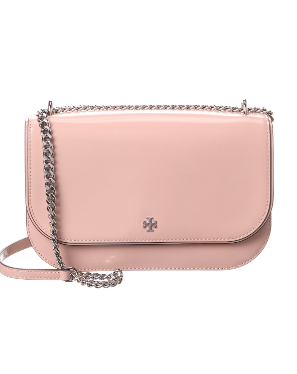 Tory Burch Emerson Patent E/W Flap Adjustable Leather Shoulder Bag