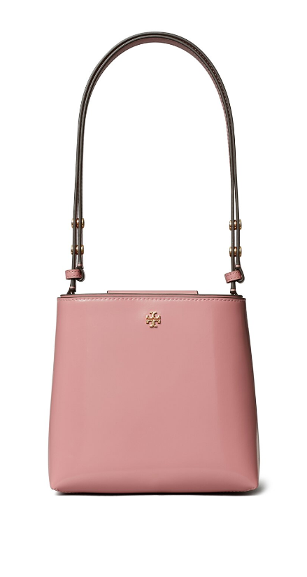 Tory Burch Emerson Patent Small Bucket Bag