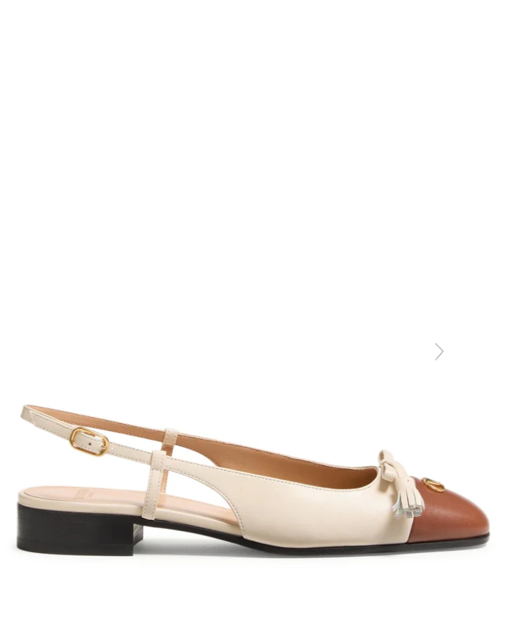 Valentino Garavani VALET DU ROI BALLERINA SLINGBACK IN 25MM KID LEATHER