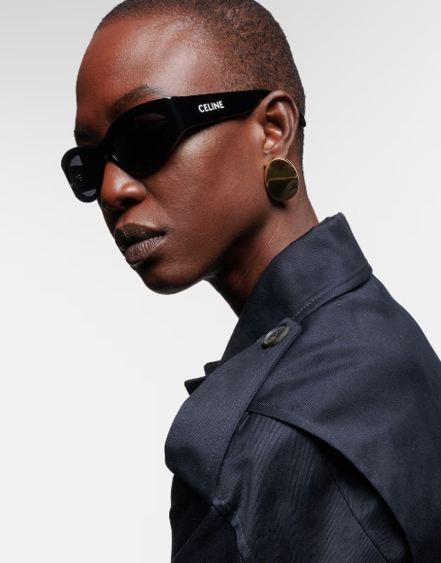 Celine Eyewear Monochroms 오벌 선글라스 - FTA