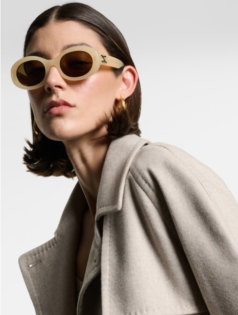 Celine Eyewear Triomphe 01 오벌 선글라스 - FTA