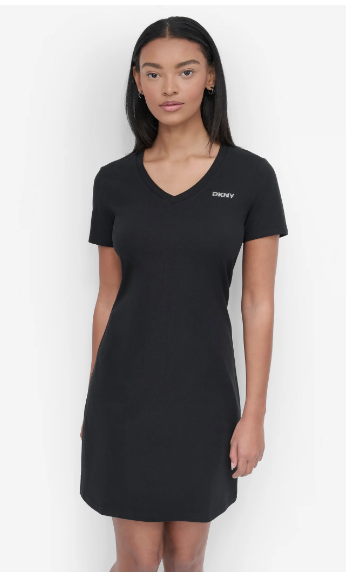 CRYSTAL LOGO MINI T-SHIRT DRESS