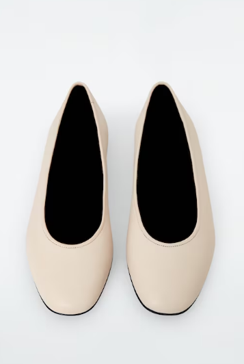 LEATHER BALLERINA FLATS