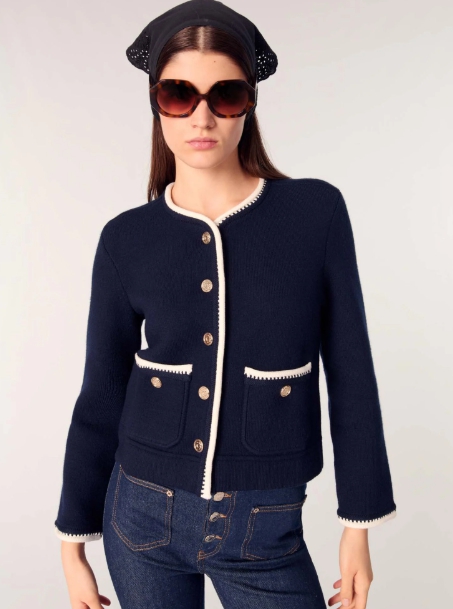 Wool-blend cardigan