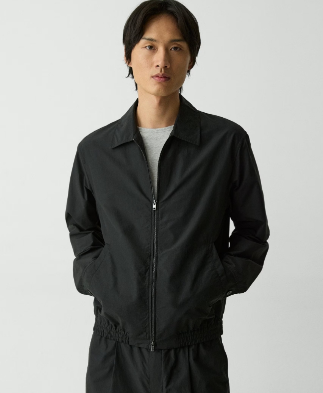 Blouson Zip Jacket in Cotton-Blend