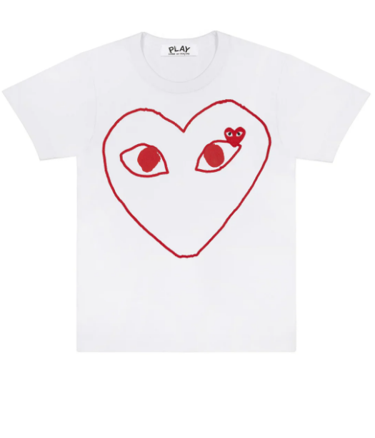COMME des GARCONS PLAY Red Outline Tee Unisex