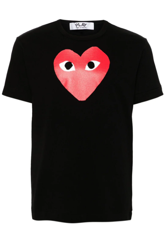 COMME des GARCONS PLAY Laminated Red Heart Tee Unisex