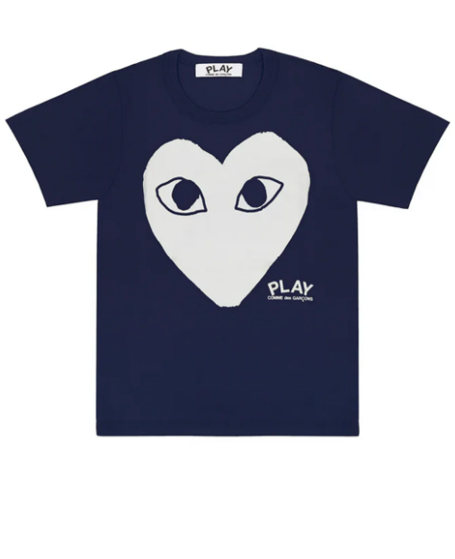 COMME des GARCONS PLAY Laminated White Heart Tee Unisex