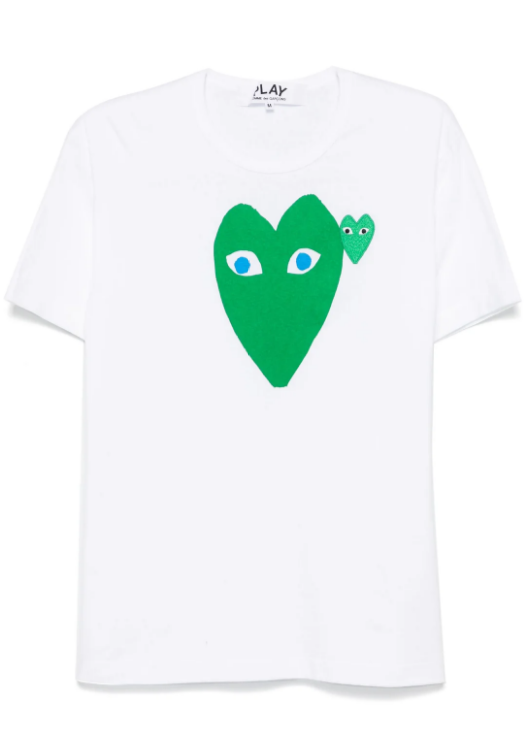 COMME des GARCONS PLAY Green Heart Blue Eyes Tee Unisex