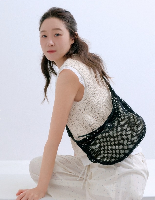 airy net bag (shoulder) - black (M)