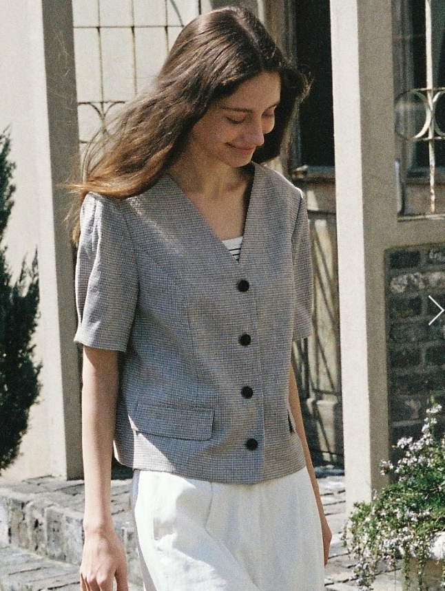 collarless jacket