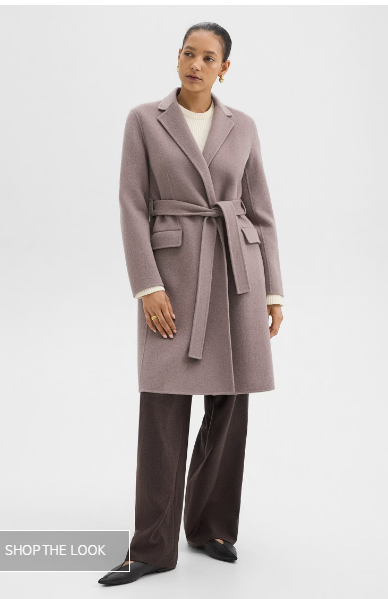 Wrap Coat in Double-Face Wool-Cashmere