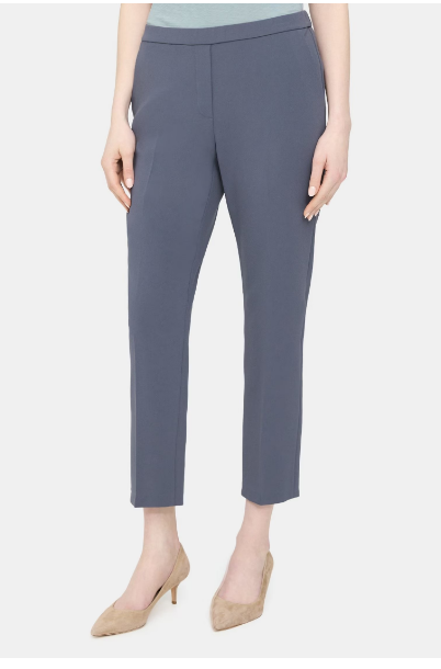 Slim Cropped Pull-On Pant in Crepe