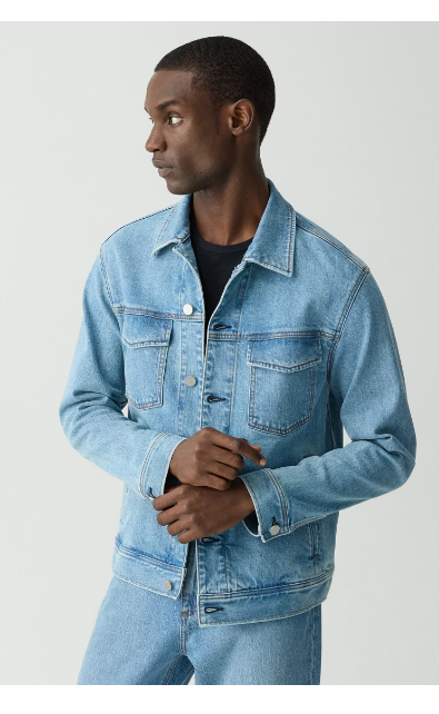 City Trucker Jacket in Stretch Denim