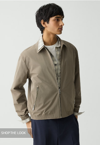 Blouson Zip Jacket in Foundation Twill