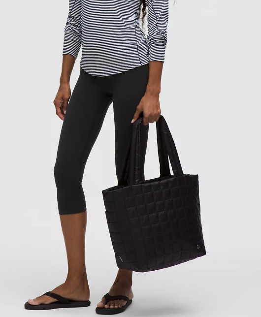 Quilted Grid Tote Bag 12