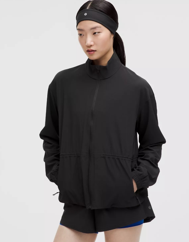 UV-Protective Cinch-Waist Running Jacket