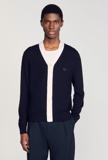 Cardigan with patches