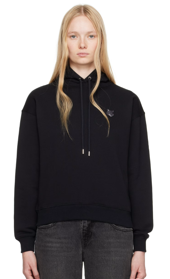 Maison Kitsuné Black Bold Fox Head Patch Comfort Hoodie