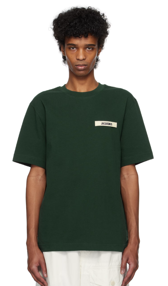 JACQUEMUS Green 'The Gros Grain' T-shirt