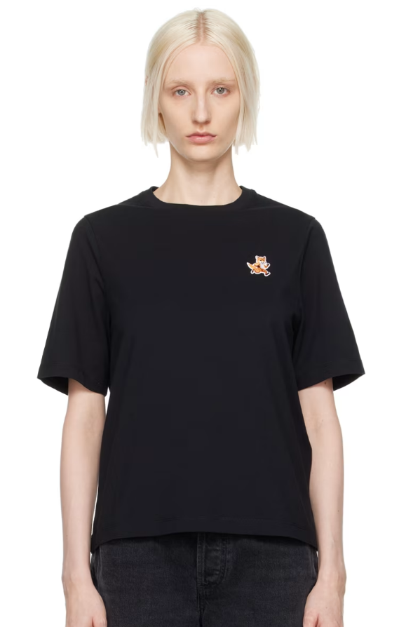 Maison Kitsuné Black Speedy Fox Patch Comfort T-shirt