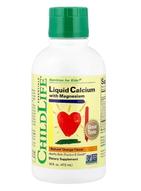 ChildLife Essentials, 마그네슘 함유 액상 칼슘, 천연 오렌지 맛, 474 ml(16fl oz)