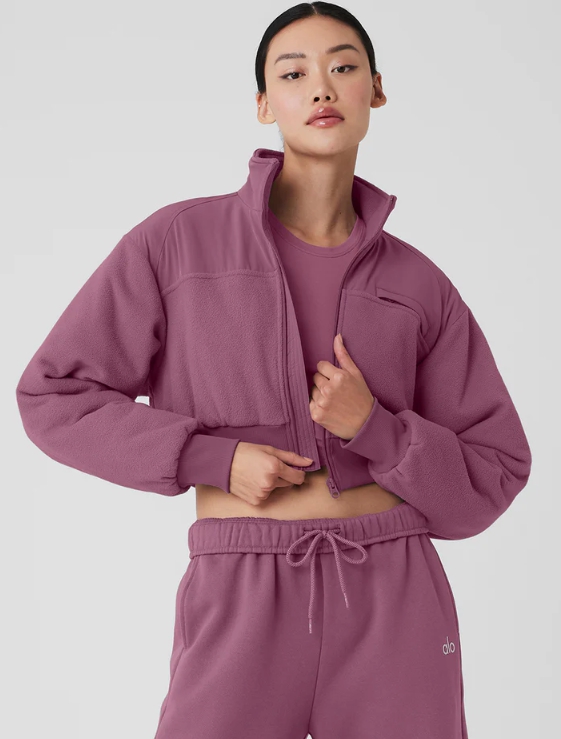 Polar Fleece Cropped Wintry Mix Jacket