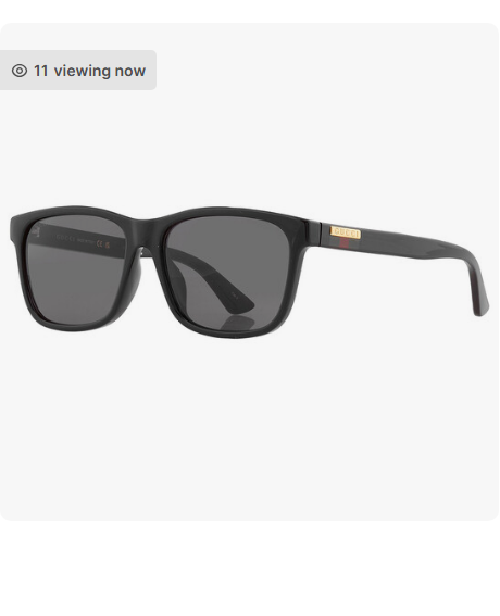 Gucci Grey Square Men's Sunglasses