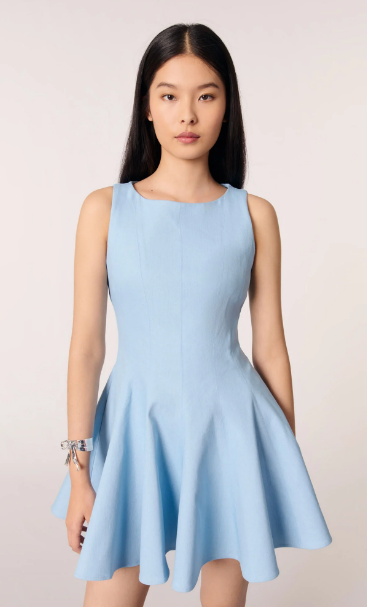 maje Mini flared cotton dress
