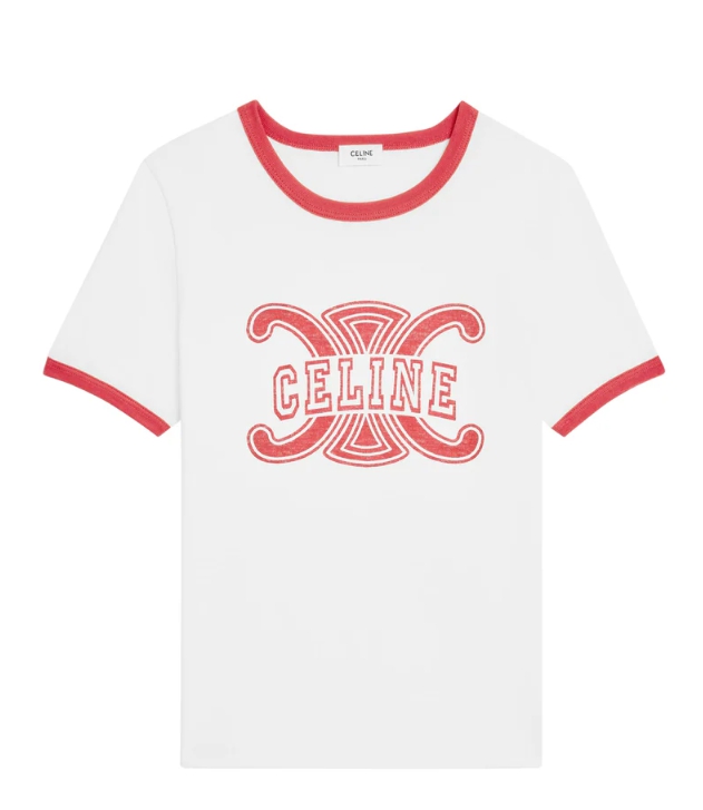Celine 70`S-INSPIRED COTTON JERSEY T-SHIRT