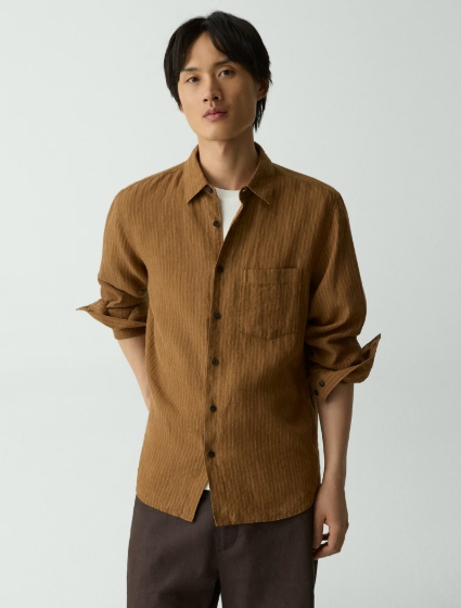 Irving Shirt in Striped Linen