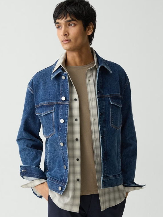City Trucker Jacket in Stretch Denim
