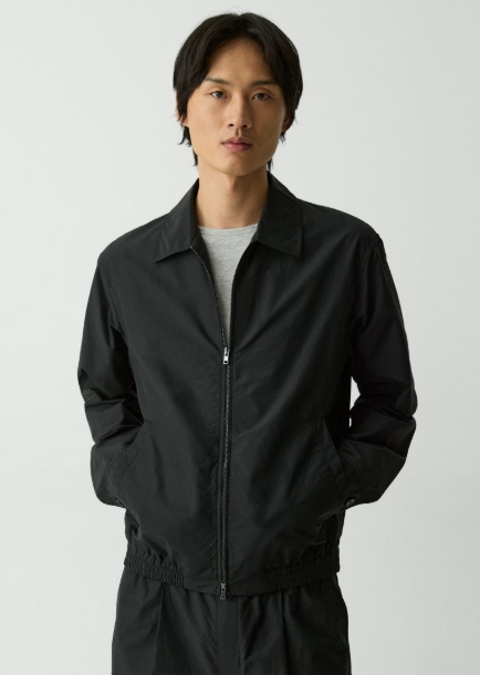 Blouson Zip Jacket in Cotton-Blend