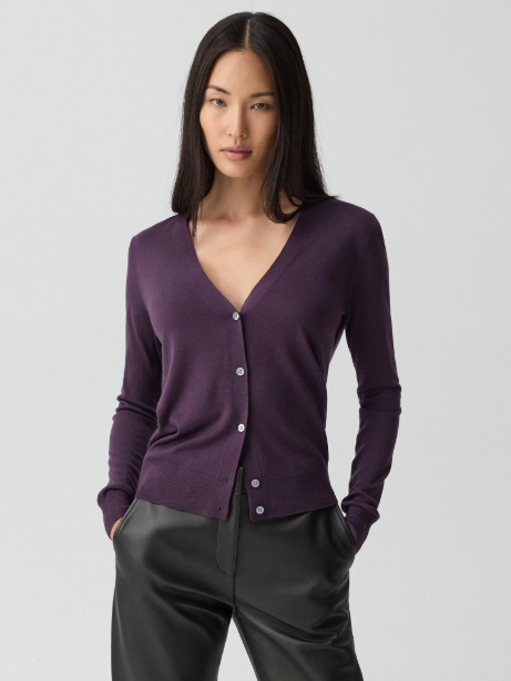 V-Neck Cardigan in Regal Wool