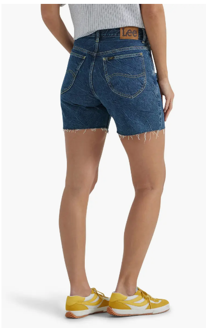 Lee Rider Raw Hem Denim Shorts