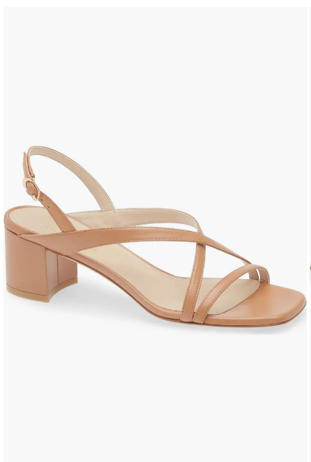 Stuart Weitzman Oasis 50 Block Heel Sandal (Women)