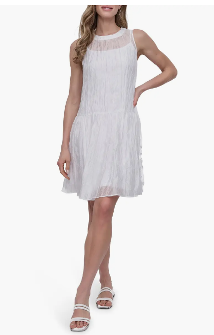 DKNY Organza Trapeze Dress