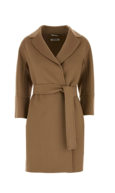 'S Max Mara 아로나 벨티드 롱 슬리브 코트