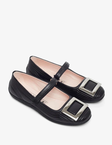 Roger Vivier Padded black ballerinas