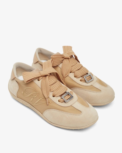Roger Vivier Viv low lace dark beige sneakers