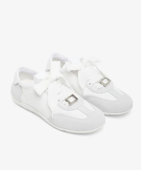 Roger Vivier Viv low lace white sneakers
