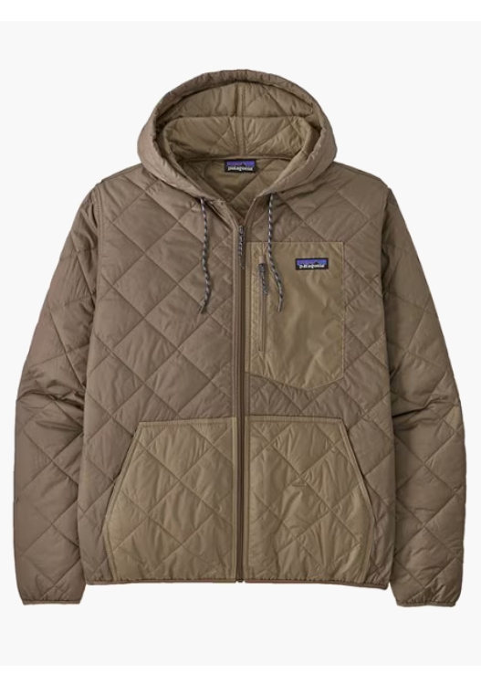 Diamond Quilted Insulated Bomber Hoody - Men's
