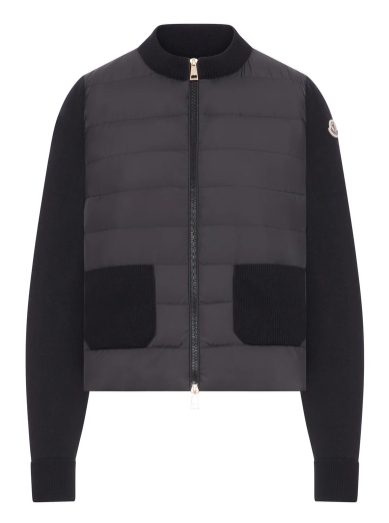 Moncler WOOL PADDED CARDIGAN WITH ZIP