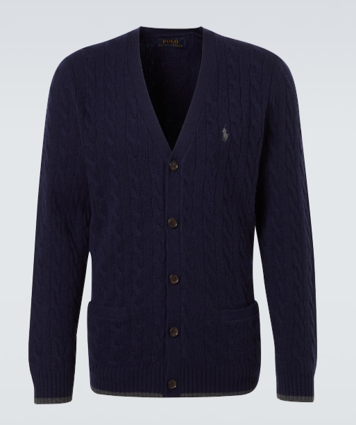 Polo Ralph Lauren Pony 케이블 니트 울 캐시미어 카디건