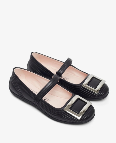 Roger Vivier Padded black ballerinas