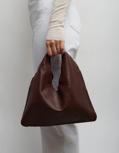 The Row Bindle small brown leather bag