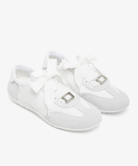 Roger Vivier Viv low lace white sneakers