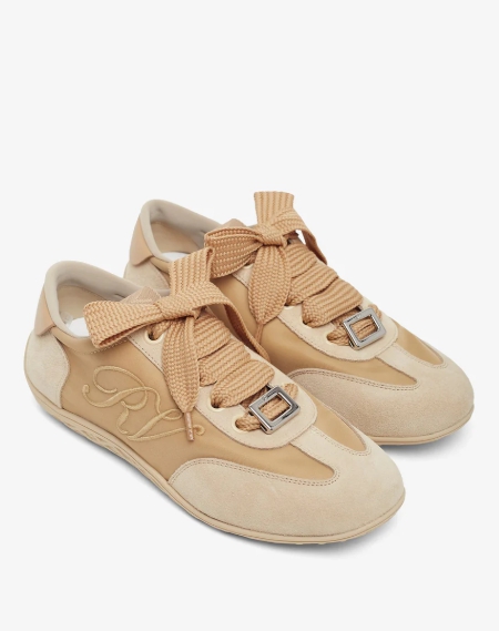 Roger Vivier Viv low lace dark beige sneakers