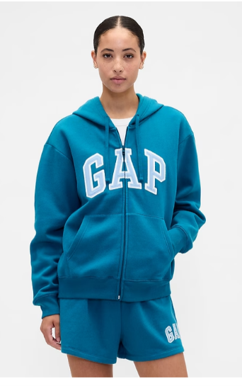 Relaxed Gap Logo Zip Hoodie